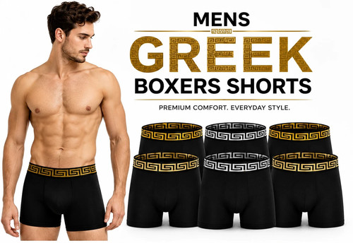 Pack mens black boxer - 3,6,
